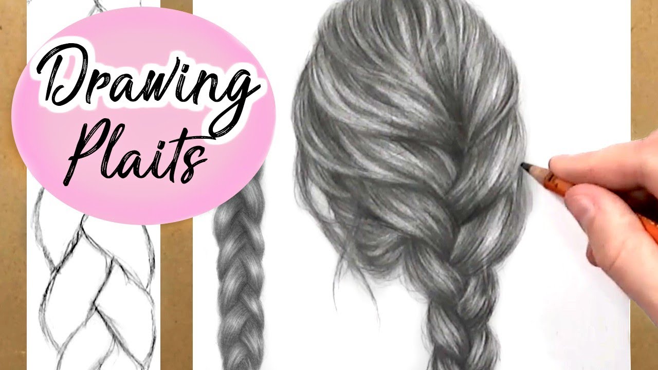 How To Draw A Plait Braid Hair Drawing Tutorial Step By