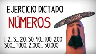 Practice numbers in Spanish, dictation exercise