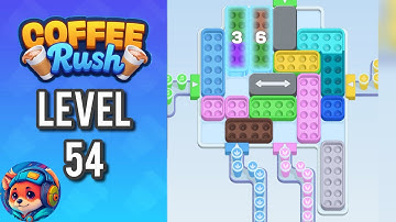 Coffee Rush: Block Jam - Level 54 – Puzzle Game Walkthrough & Solutions | Mobile Gameplay 