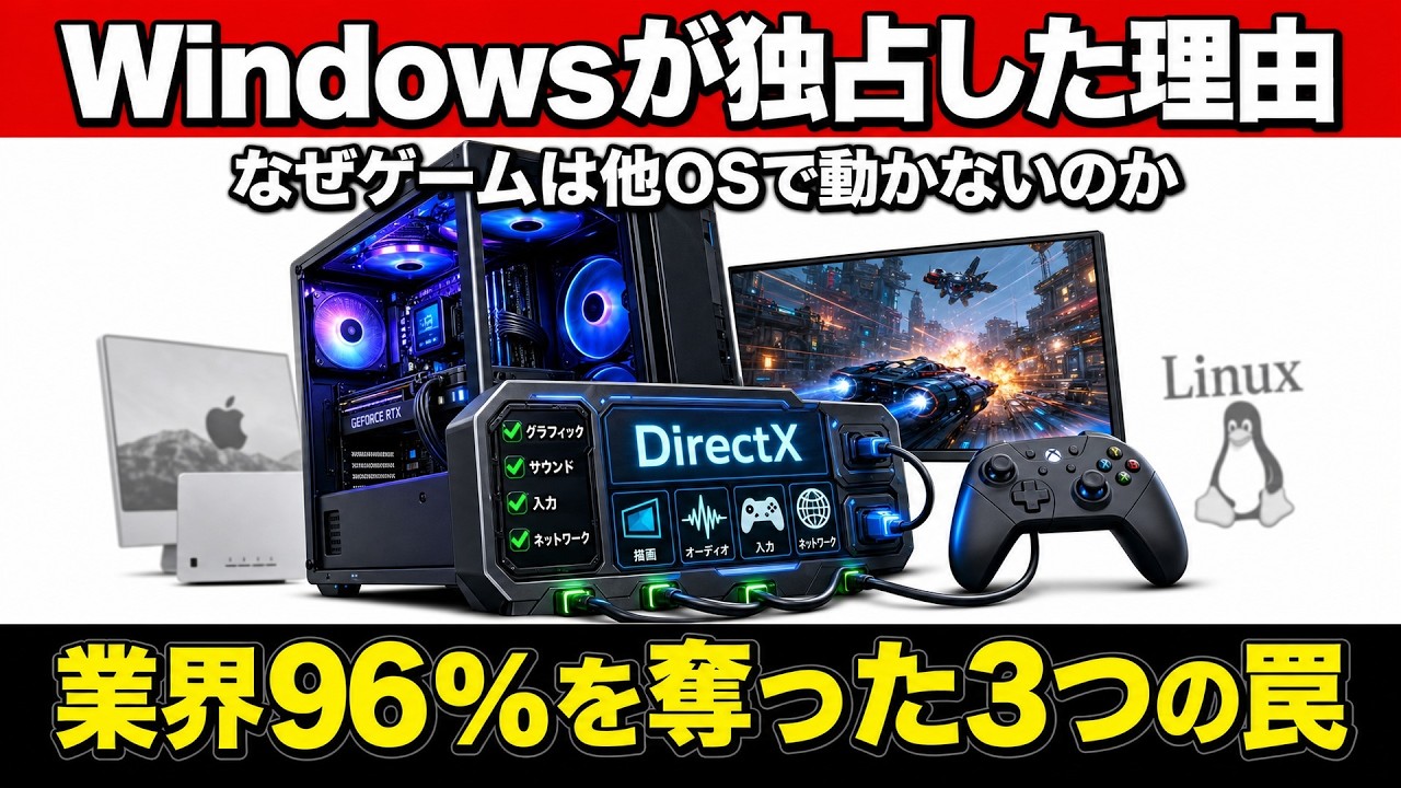 なぜ? なに? キッズランド PCゲーム Windows Mac CD-ROM なぜゲームはWindows PCじゃないと出来ないのか？DirectXがMacを葬った