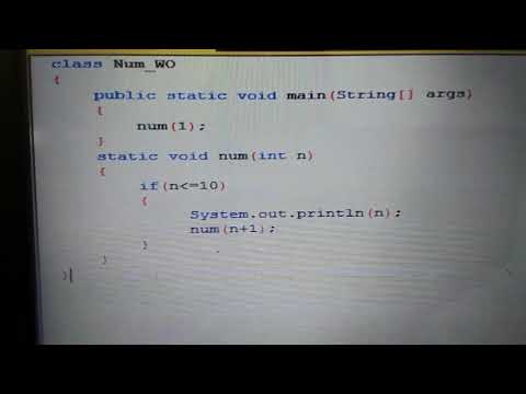Print the no without using loop by vikas