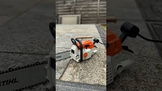 Tiny STIHL Chainsaw That Actually Cuts #toolreview #tools #woodworking