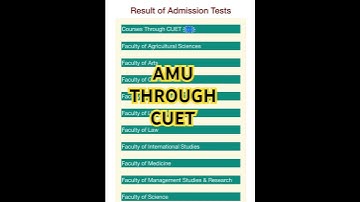 AMU CUET RESULT OUT || CHECK YOUR NAME || #cuet #cuetpreparation #aligarhmuslimuniversity