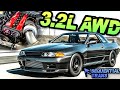 Skyline R32 GTR "Godzilla" Street Pulls With More Power + Clutchless Shift (Suspension Issues?)