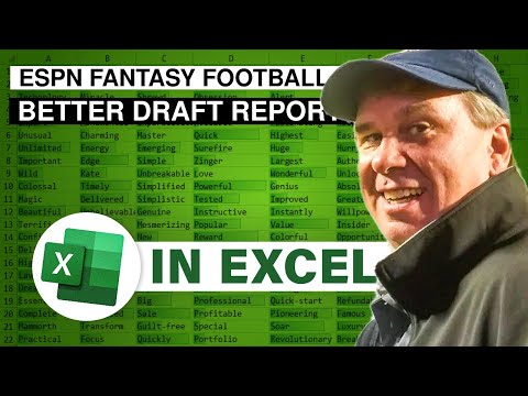 Descărcare gratuită ESPN Fantasy Draft Recap In Excel - 2426