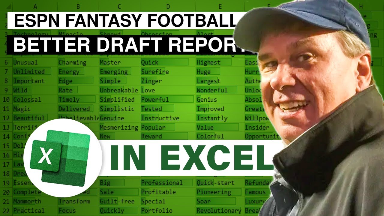 Better ESPN Fantasy Draft Recap In Excel Free Download - 2426