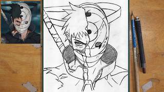 How to Draw Obito Uchiha Step by Step | Easy Naruto Anime Drawing Tutorial