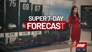 Super 7-Day Forecast: Rainy weekend before temperatures reach 90 degrees on Monday