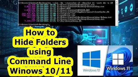 Hide Folders using command line | How to hide private data | Hide folders in Windows 10/11