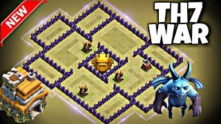 New Town Hall 7 Th7 War Base Layout Coc Th7 Best War Base 2017