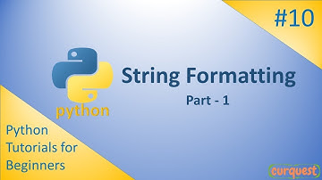 Python - (10) - String Formatting - Part - 1