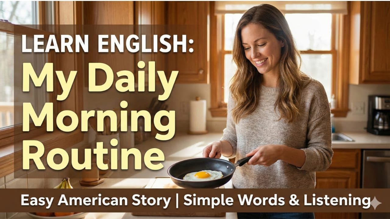 My Daily Morning Routine ||Learn English in Kitchen|| Simple Words ...