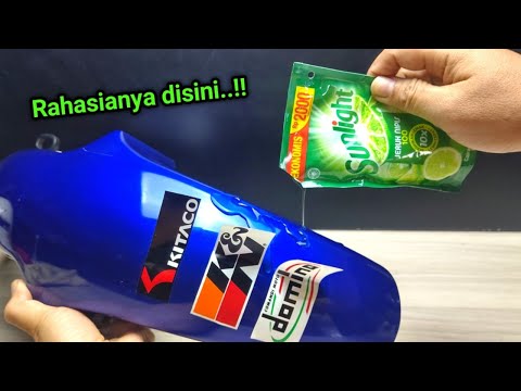 Banyak yang belum tau.!! 2 tips menempel/memasang stiker/Lis motor posisi lurus,rapi dan anti gagal