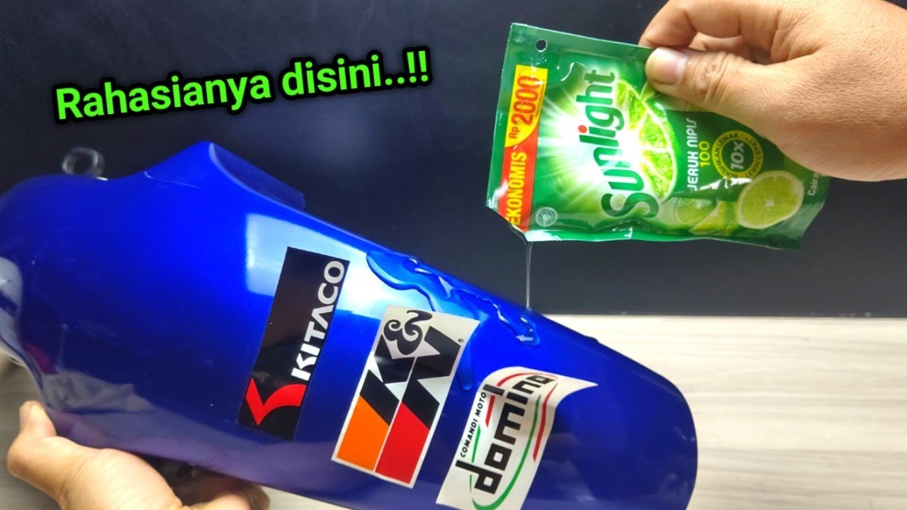 Banyak yang belum tau.!! 2 tips menempel/memasang stiker/Lis motor posisi lurus,rapi dan anti gagal