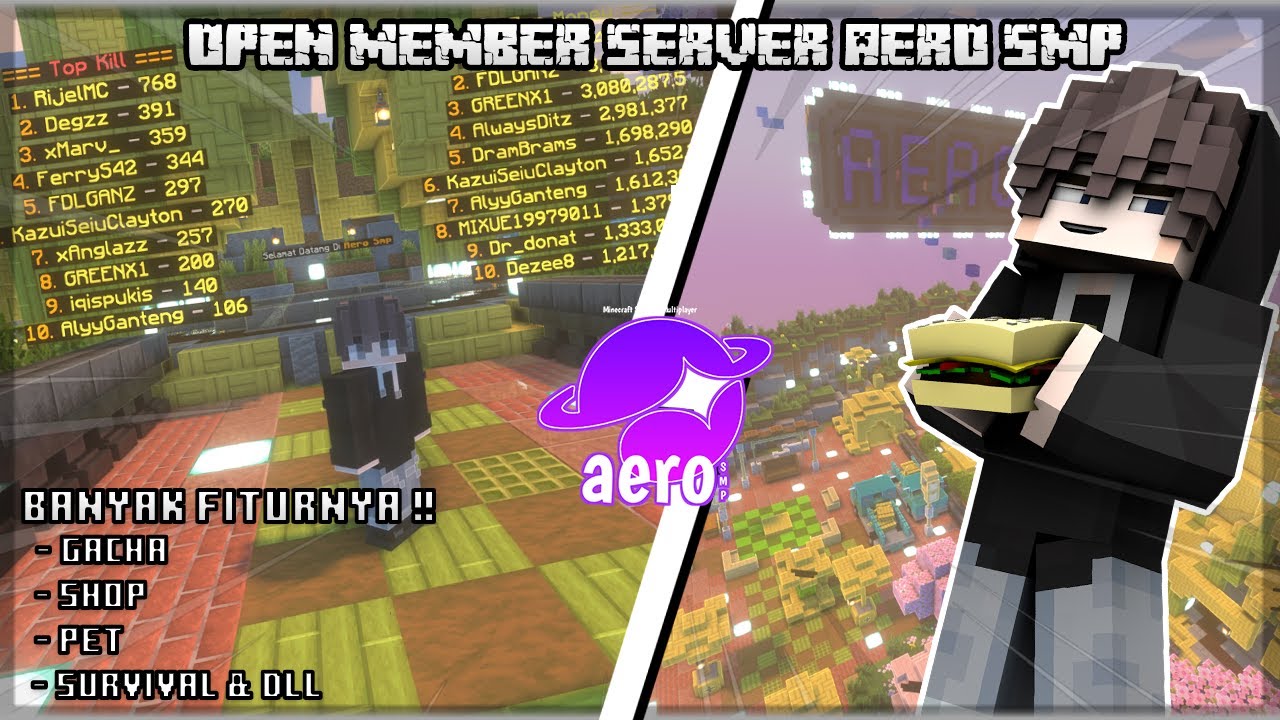 Review Server Indonesia yang banyak fitur" KEREN !!! | AERO SMP - YouTube