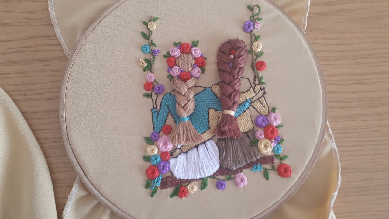 تطبيق رشمة البنات بالطرز البرازيلي في جلابة. الطريقة كاملة وبجميع التفاصيل