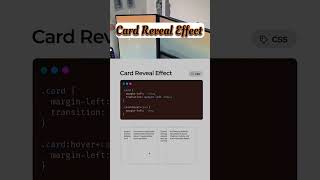 Card Reveal Effect HTML CSS #shorts #template