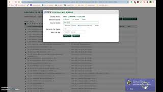 UO New Transfer Equivalency Tool