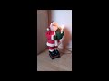 Holiday creations santa with candle  pre nol avec bougie