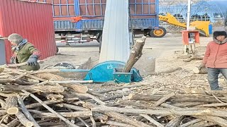 Amazing Wood Chipper Machine Working. Fastest Firewood Processing Machine