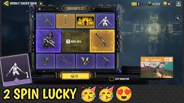 MOONLIT DAGGER DRAW || 2 Spin Lucky || Legendary SKS - Luminary + Sparrowhawk - Call of Duty Mobile