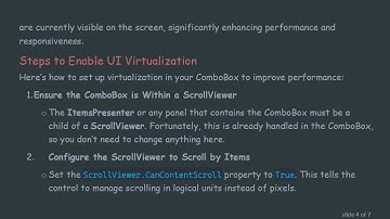 How to Fix WPF UI Freezing When Opening a ComboBox with a Large Number of Items