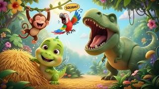 Baby Dino Brush Time | kids nursery rhymes | Baby Song, Dinosaur Cartoon 🦖🪥