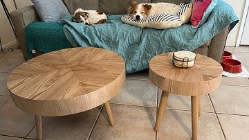 AVZEAR Nesting Round Coffee Table Set of 2 Mid Century Modern Furniture Review from Amazon