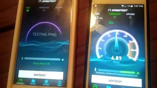 Boost mobile (sprint) vs page plus (Verizon) speed test 4G