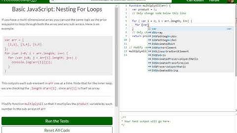 Basic JavaScript Nesting For Loops free code camp   Dani