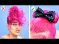 CRAZY HAIR HACKS! 🎀 من حيل الشعر الجميلة وحيل جمالية تصنعها بنفسك من قبل باندا الرائعة