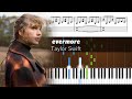 Taylor Swift Evermore Feat Bon Iver Accurate Piano Tutorial With Sheet Music mp3