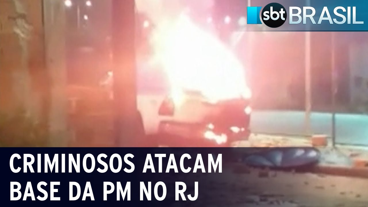 Base da PM é atacada por criminosos na Praça Seca, no Rio | SBT Brasil (24/12/22)