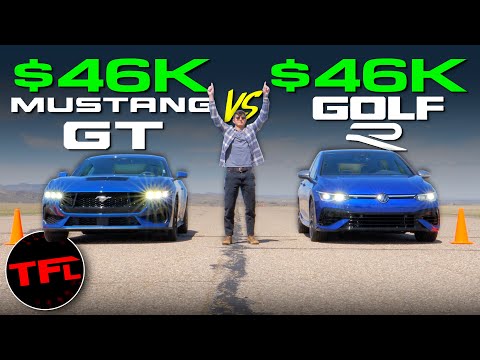 Muscle vs Turbo: The New Volkswagen Golf R Takes on the New Mustang in a Drag Race!