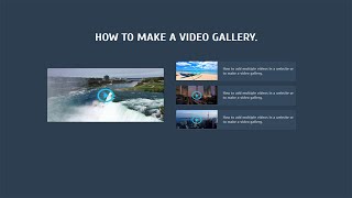 How To Make Video Gallery In HTML,CSS And javaScript Website Step By Step Easy Tutorial.