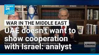 Abu Dhabi 'doesn't want to appear too much in cooperation with Israel', analyst says • FRANCE 24
