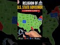 Religion and politics in the U.S. 🇺🇸This map shows the reported religious background of U.S. state