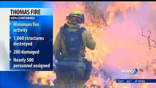 Thomas Fire crews taking advantage of 'favorable weather conditions'