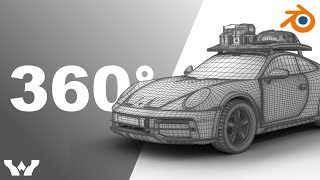 Porsche 911 Dakar 2023 3d model wireframe