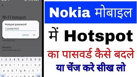 Nokia phone me hotspot ka password change kaise kare।how to change hotspot password in Nokia phone