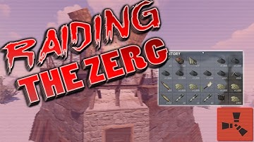 《RUST》RAIDING  A SALTY ROOFCAMPING ZERG!!!