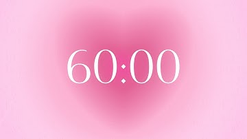 60 minutes aura pink timer, pomodoro timer for Study/reading/working/ writing/exercise/Meditation.