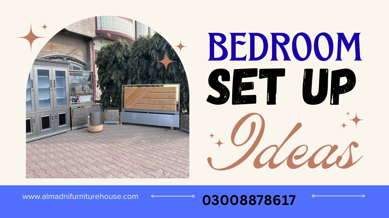 Modern Luxury Bedroom Set | Wardrobe, Bed & Dressing Table | Al Madni Furniture House 