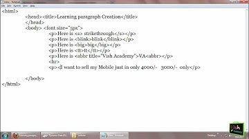 tt, abbr, blink, strike tags -- HTML paragraph in Hindi (part 5/7) [ html in Hindi ]