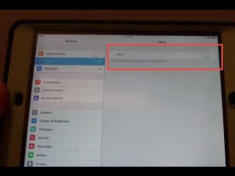 iPad Mini: Fix WiFi Grayed Out or Disabled