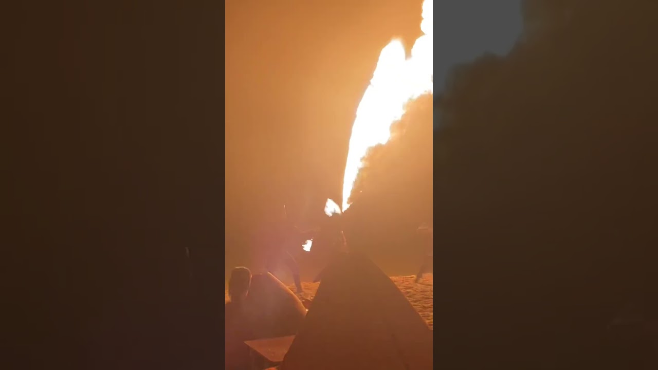 fire show at frandy beach bar
