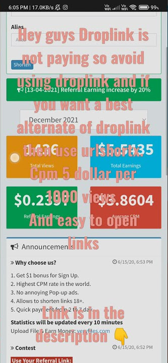 WATCH THIS BEFORE USING DROPLINK URL SHORTNER 🚫