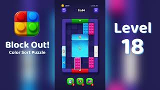Block Out Level 18 Walkthrough 🧩 | All Levels Solution | Mini Boss
