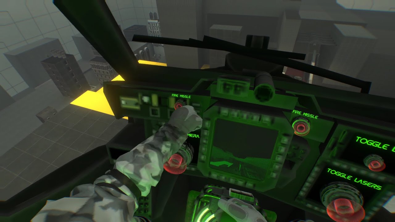 Flying an apache attack helicopter in boneworks