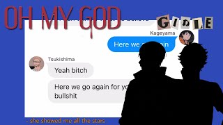 Oh My God by (G)I-DLE || Haikyuu Lyric Prank Ft. Kageyama & Oikawa (Ushioikage)